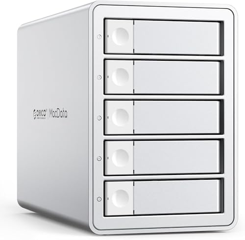 ORICO 【RAID機能】 HDDケース 5台 22TB*5 USB 3.0 マルチ RAIDモード 2.5/3.5インチ HDD 外付けケース ブラケット付き 冷却ファン搭載 アルミ合金ボディ ハードディスク ベイ UASP対応 150Ｗ内蔵式電源 9958RU3