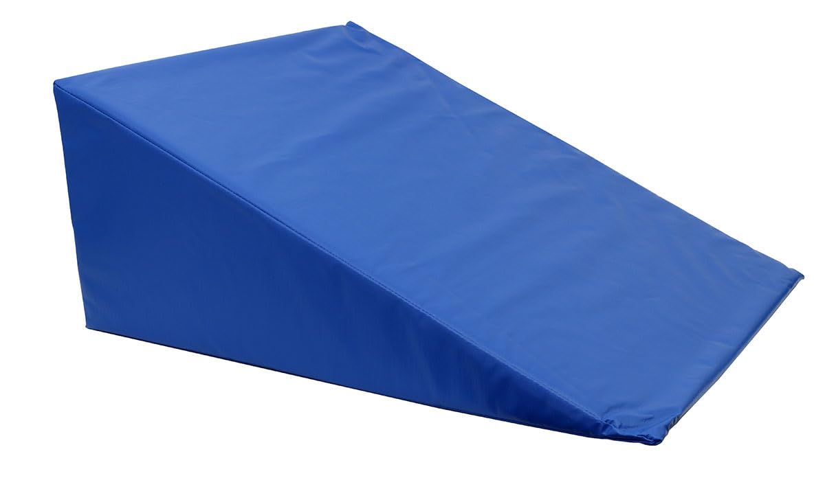 CanDo Body Positioner Wedge (24 x 28 x 12), Foam with Vinyl Cover, Firm, Blue