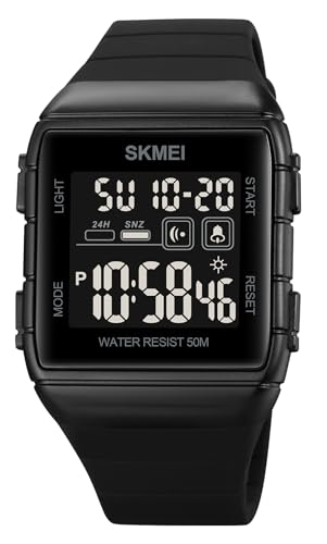 Image of Gosasa Unisex Digital Sports Watch - Multifunction, 50M Waterproof, Silicone Strap, Stopwatch, Alarm, Countdown, Dual Time Zones for Men and Women