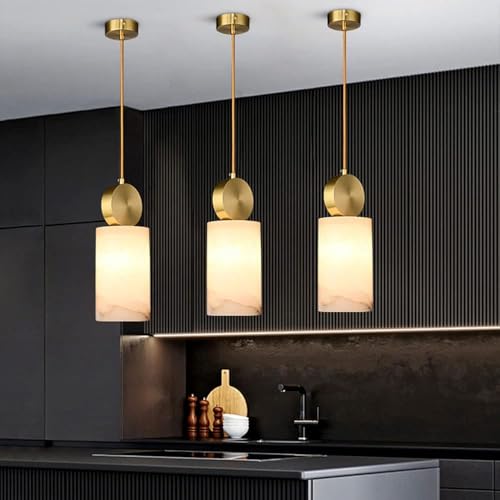 Suspension géométrique en marbre blanc E27 luminaire moderne de salon