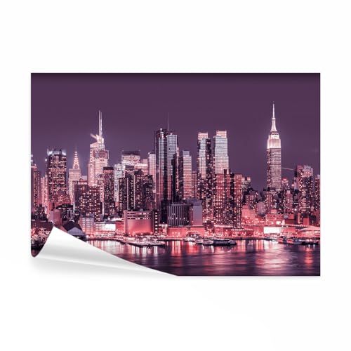 decomonkey - Papier Peint Panoramique Adhésif New York Ville 245x175 cm - Stickers Muraux Salon Chambre Déco XXL Autocollant Murale Maison Décoration Bureau...