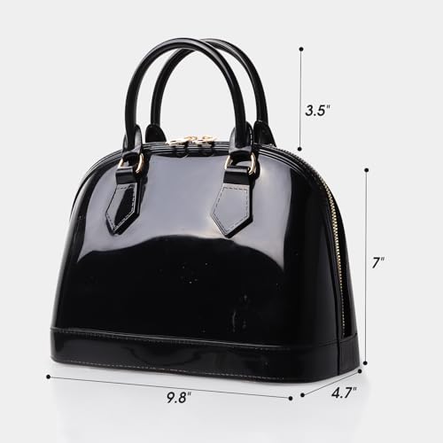 Image of Jelly Crossbody Purse Shoulder Bag, Candy Color Tote Satchel Top-Handle Handbags for Women