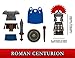 Medieval Roman Mini Gladiator Building Block Set, 4 Soldier Figures, Compatible with Lego 71001 Set, Armor Weapons Capes Shield Accessories Pack