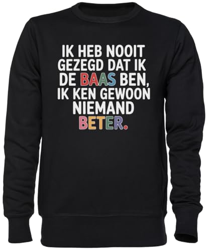 Sweat-Shirt Noir Jersey Jumper Unisexe Homme Femme Imprimé Original
