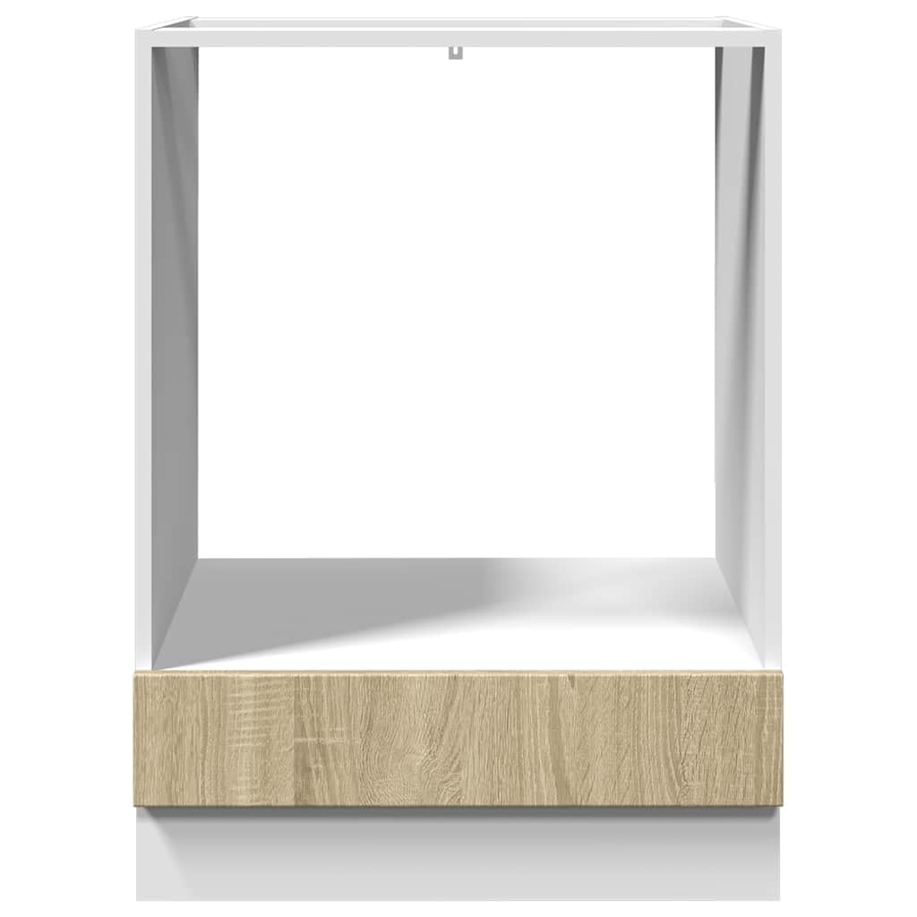 Armoire à Four Chêne Sonoma 60x46x81,5 cm Aggloméré vidaXL