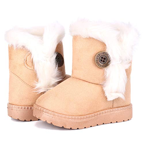 Image of Femizee Girls Boys Warm Winter Boots Kids Outdoor Snow Boots(Toddler /Little Kid)