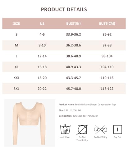 FeelinGirl Post Surgery Compression Bra Front Closure Breast Shaper for Women Posture Corrector Tops with Breast Support Band