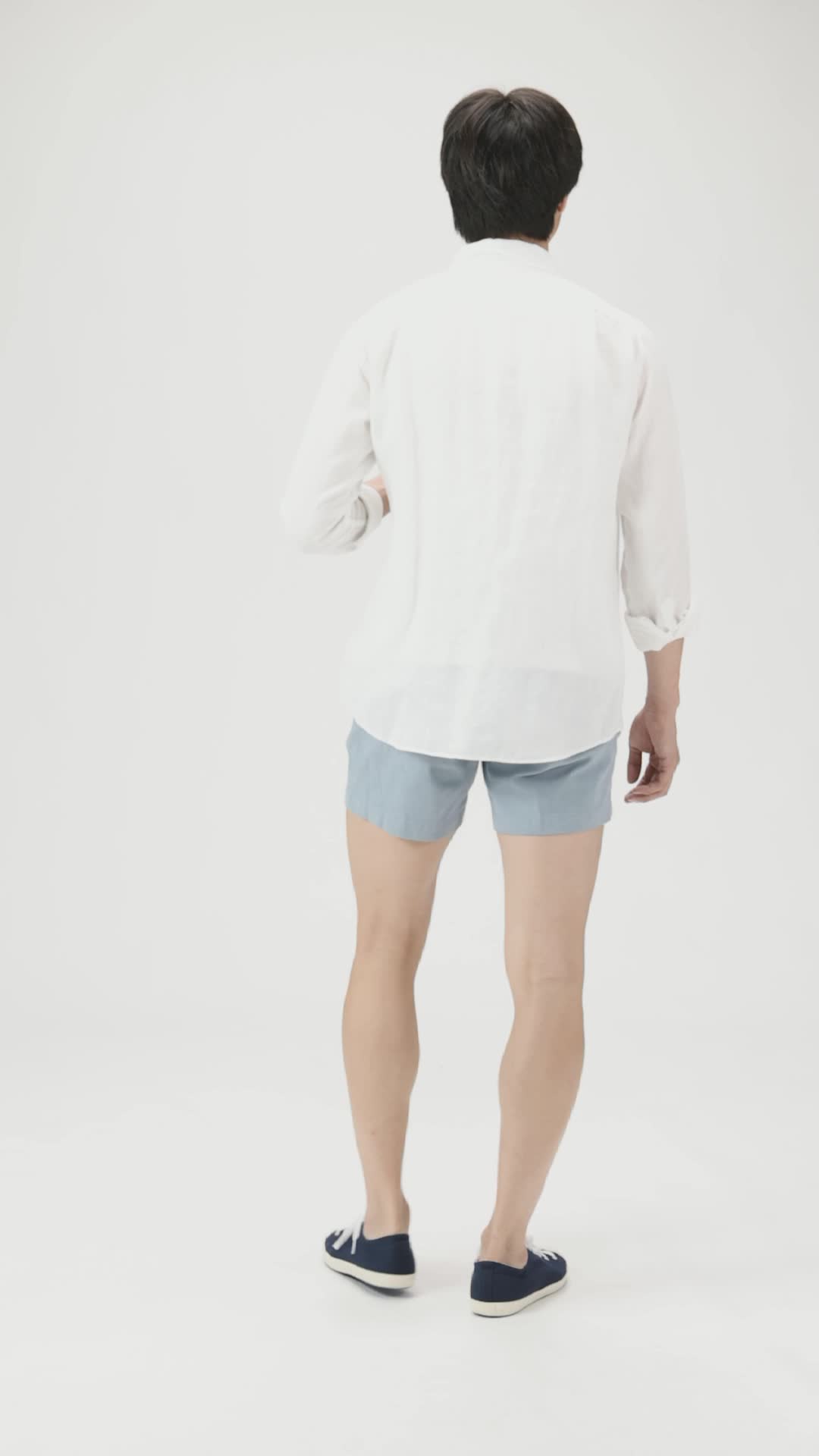 Pantaloncini Uomo Oxford Elasticizzati | Vestibilità Slim, 28 Cm Interno Gamba, Cotone Comodo - Foto 3