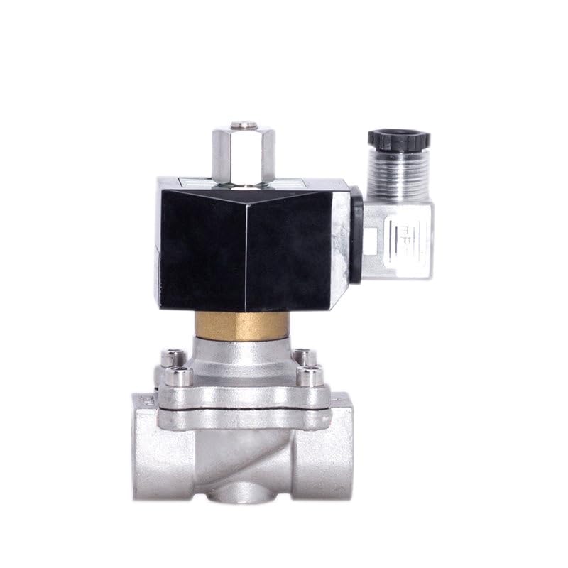 Électrovanne inox 1" 24VDC normalement ouverte pour eau et gaz
