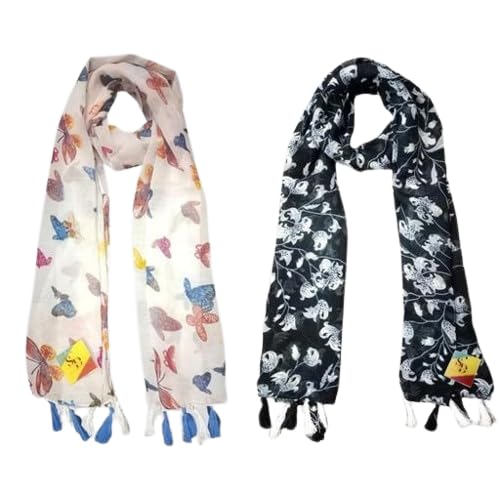 Chiffon Printed Scarfs Set For Womens | SL_103-picture-11