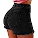 Produktbild Deloito Neu Sommer Kurz Hotpants Damen Mode Jeans Shorts Sexy Taschen High Waist Denim Mini Hose mit Taschen (Schwarz,Small)