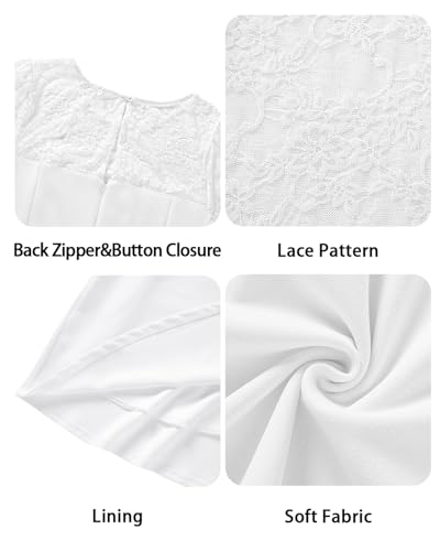 Image of Plus Size Cocktail Dress - Lace Wedding Guest Party Crew Neck Short A Line Dresses Women