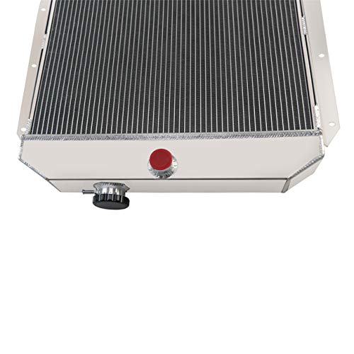 CoolingSky 3 Row All Aluminum Radiator +16 Inches Fan +Shroud&Relay Kit for 1955-1959 Chevrolet GMC Truck Pickup