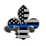 Fleur De Lis Blue Line American Flag Sticker Decal LA Louisiana Car Truck Laptop Graphic