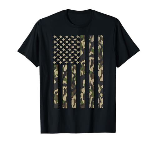 Camo American Flag USA Camouflage Men Boys Women Youth Kids T-Shirt