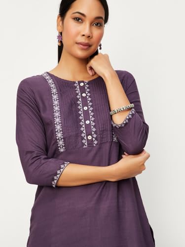 Image of Max Women's Rayon Regular Fit A Line Kurta