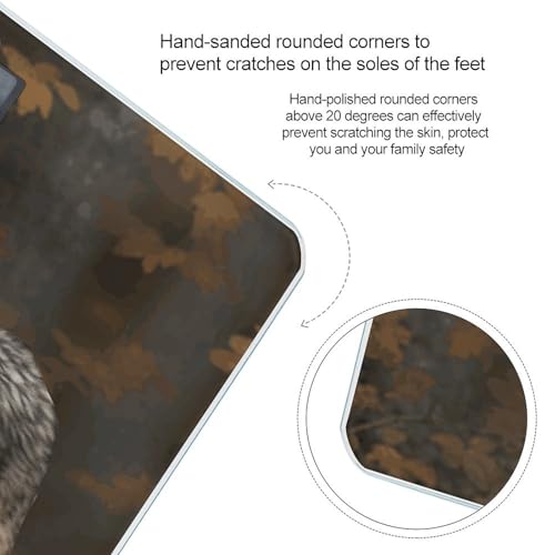 Báscula digital Wild Wild Gray Wolf con vidrio templado y pantalla LCD miniatura 4