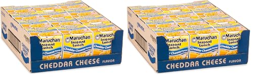 Image of Maruchan Instant Lunch Ramen Noodles, Cheddar Cheese Flavor - Japanese-Style Instant Noodle Soup, Easy Meal Ready in 3 Minutes - 2.25 Oz., (Pack of 24)