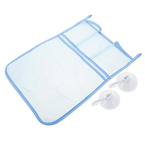 Alipis Bathroom Storage Hanging Bag Mesh Shower Organizer Kids Bath Toy Holder Wall Suction Space-Saving