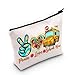 WZMPA School Bus Driver Survival Kit School Bus Driver Inspired Gift Peace Love School Bus Zipper Pouch Bag School Bus Driver Appreciation Gift (Peace School bus)