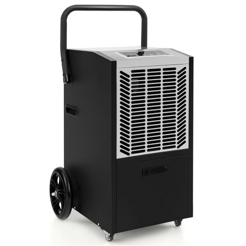 SOARS Deshumidificador Industrial 66L/Día con Bomba de Desagüe Automática y Manguera de Desagüe, Filtro Extraíble, Ruedas para Habitaciones de Hasta 418 m², Temporizador 24H (Blanco)