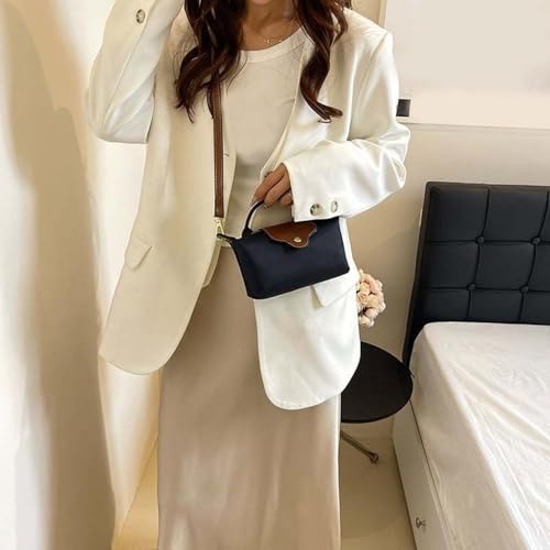 Color Block Purse - Solid Tone Handbag, Trendy Shoulder Tote | Casual Lightweight crossbodys Purse, Waterproof Square Bag2