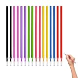 16 Stück Bunt Ersatzminen, Spitze 0,7mm Gelschreibermine Radierbar Löschbare Nachfüllminen mit Thermosensitiver Tinte Farbige Minen Set für Schule Büro Geschenk Kompatibel mit Mehreren Marken