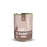 POKUSA - CatLine Kaninchen | Getreidefreies Katzen-Nassfutter | Hoher Fleischgehalt 96% | Monoprotein Rezept | (400g)