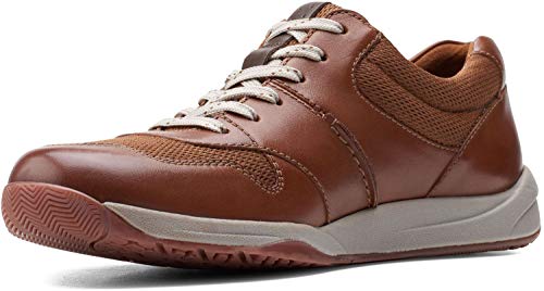 Clarks Homme Langton Race Baskets en Cuir Noir pour un Confort Quotidien
