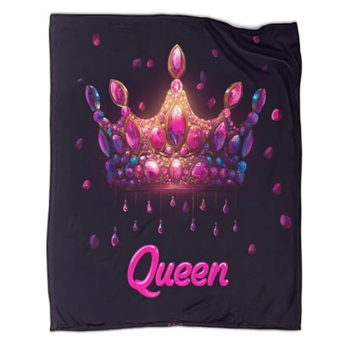 Couverture microfibre Royal Crown 3D lit Queen 150x200cm pour jeunes - 3