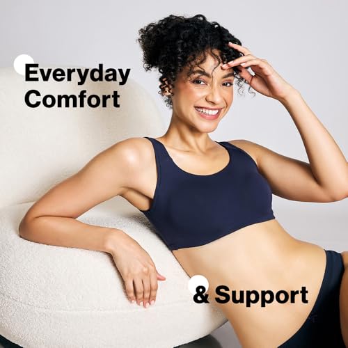 NYKD (NYB113 Non Padded & Non Wired Full Coverage Slip On Everyday Bra for Women & Girls | Wide Shoulder Straps for Support with Side Shaper Panel for Lift & Shape