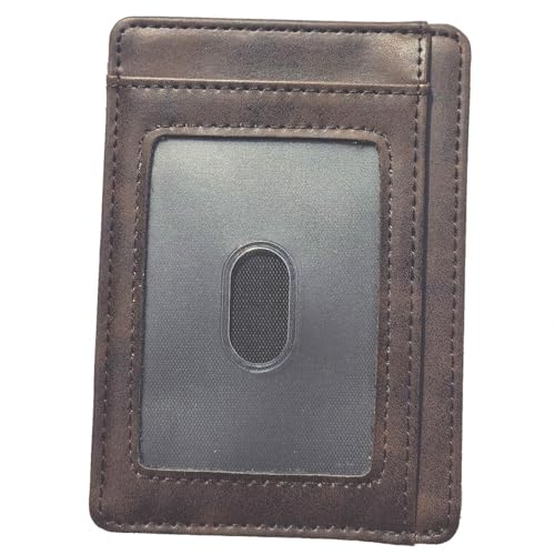Wallet for Men and Women Slim Front Pocket Minimalist Leather RFID Blocking (Coffee)3