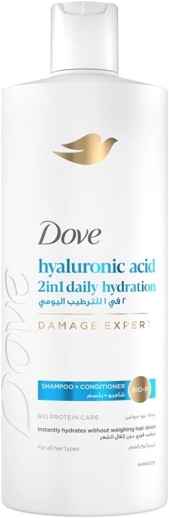 Shampoo + Conditioner, 2in1 daily hydration, instantly hydrates without weighing hair down, 600ml