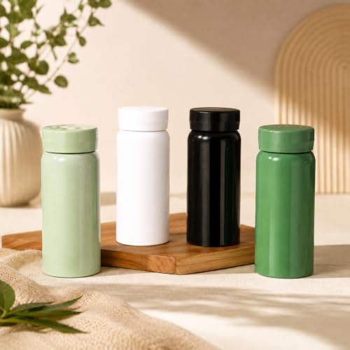 Image of 200ml Mini Vacuum Flask | Stainless Steel Water Bottle | Suitable for All Contents | Leak Proof Hot & Cold Flask (Black)