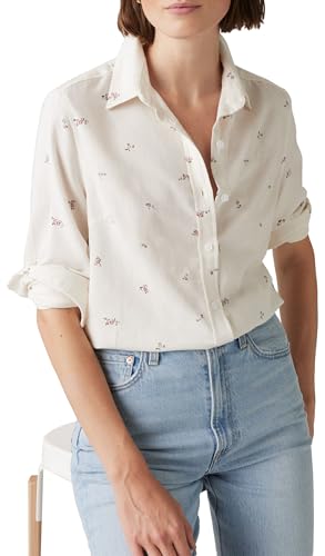 Levi's Damen New Classic Fit Hemd, Lou Ditsy Floral Egret Cotton Linen, XS – Ansicht 3