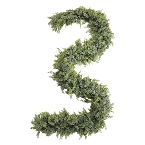 Fenayuu Guirnalda Artificial De Ciprés Navideño | De Follaje Artificial para Guirnaldas | Reutilizable para Fiestas De Invierno En Chimenea Barandillas Puerta Pared Interior Exterior