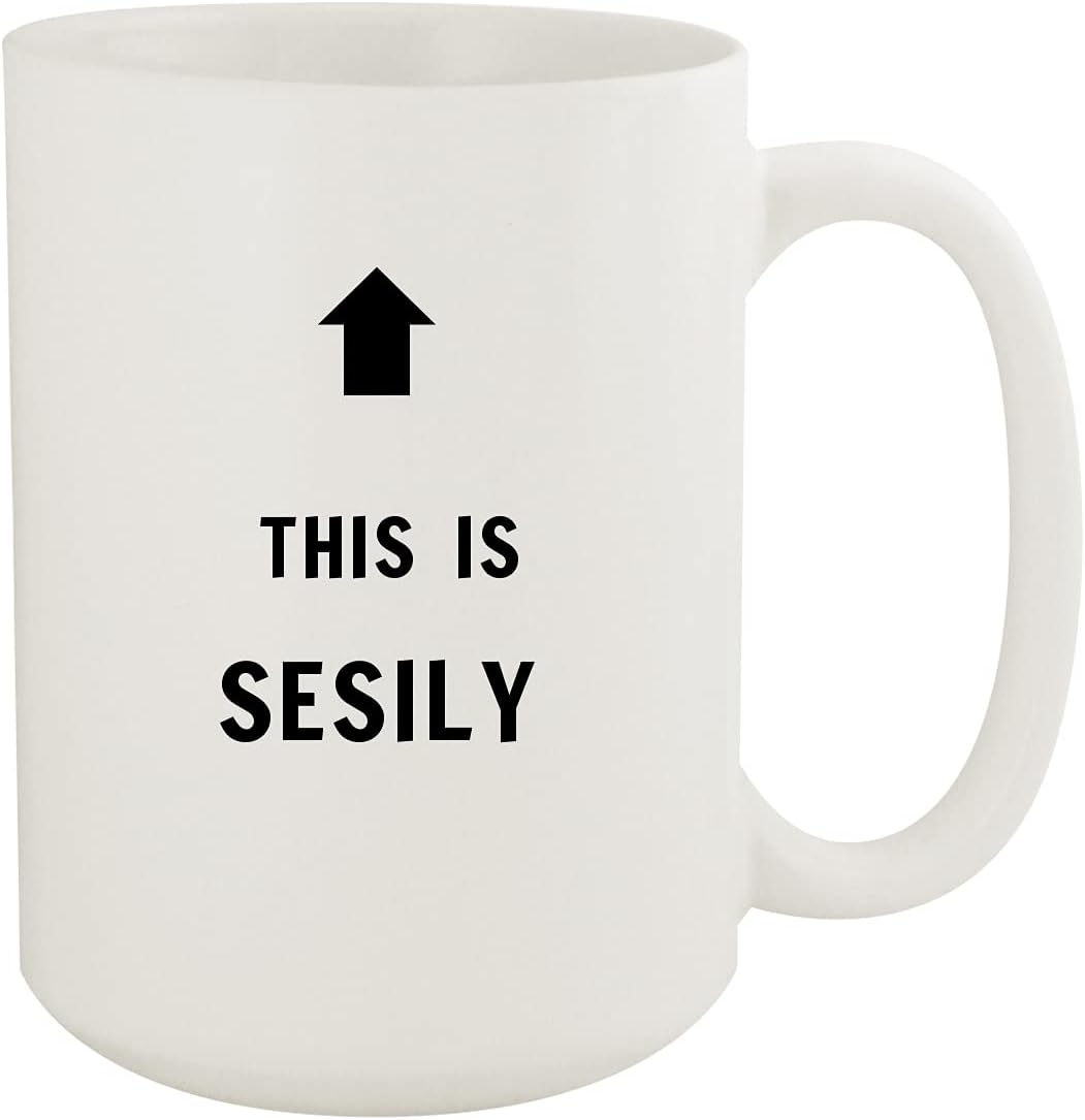 This Is Sesily - Ceramic 15oz White Mug, White
