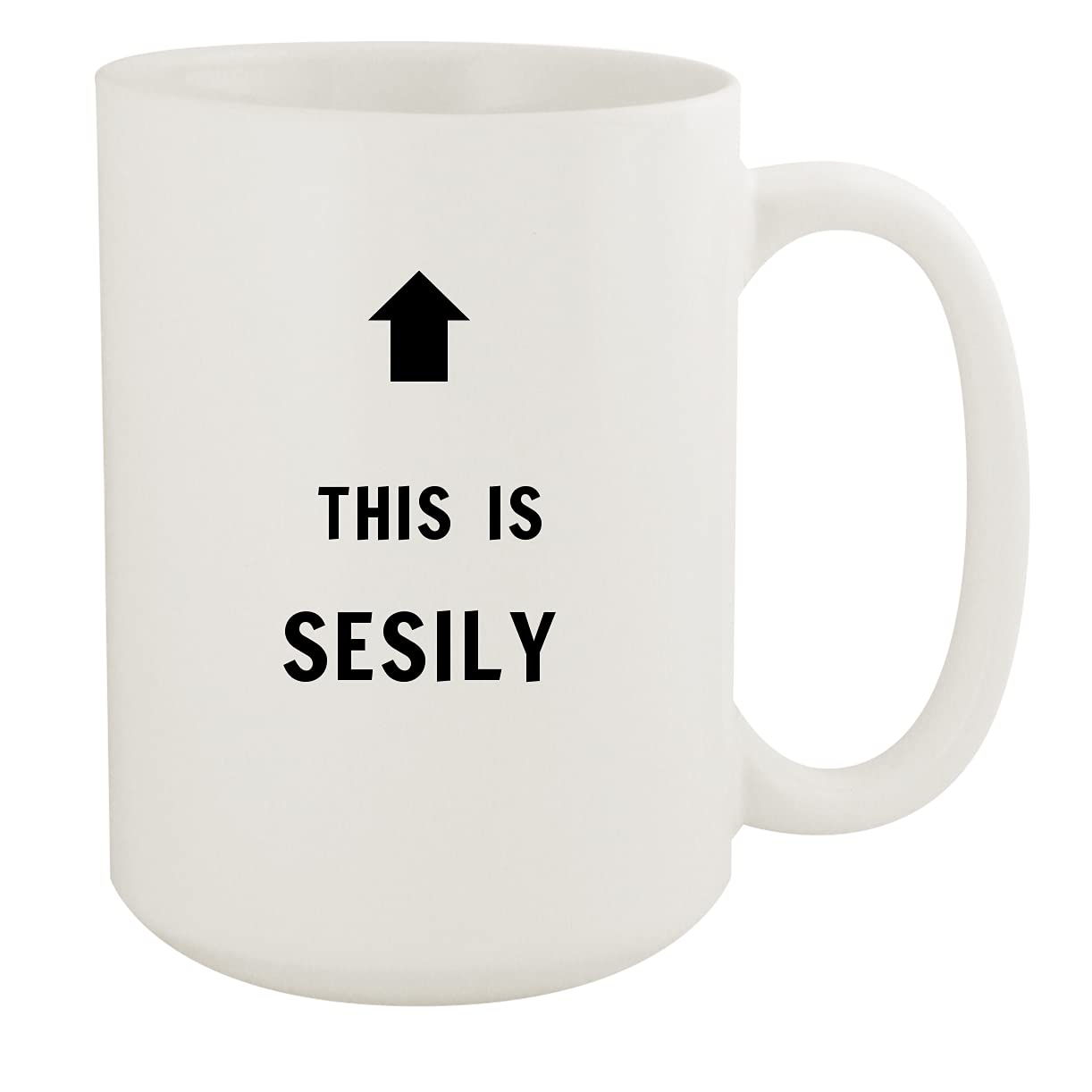 This Is Sesily - Ceramic 15oz White Mug, White