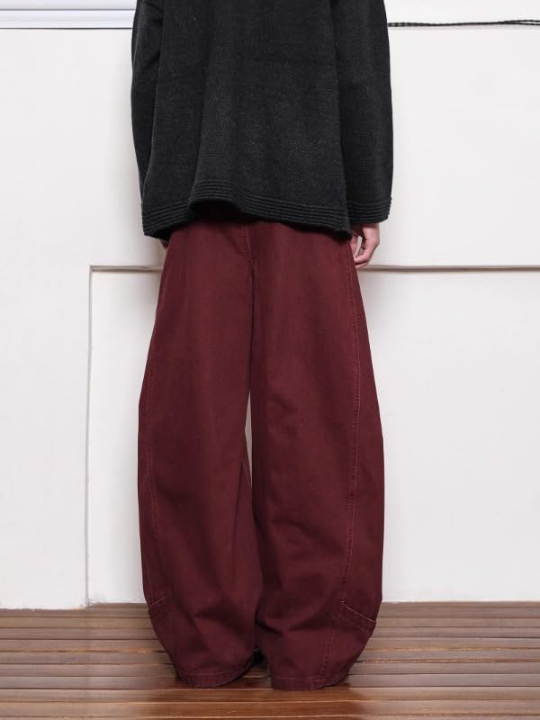 Unisex Baggy Barrel Jeans – Straight Leg Retro Denim Trousers Hip Hop Cargo Jeans3