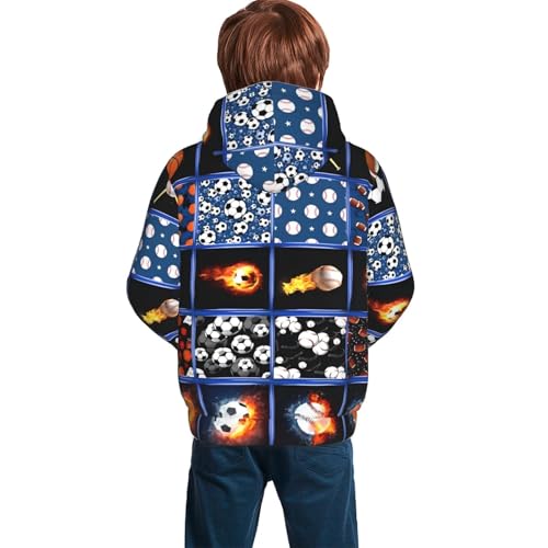 Baseball Red and White Stripes Hoodie Youth Hooded Sweatshirt 3D Digital Printed With Pockets Tops2