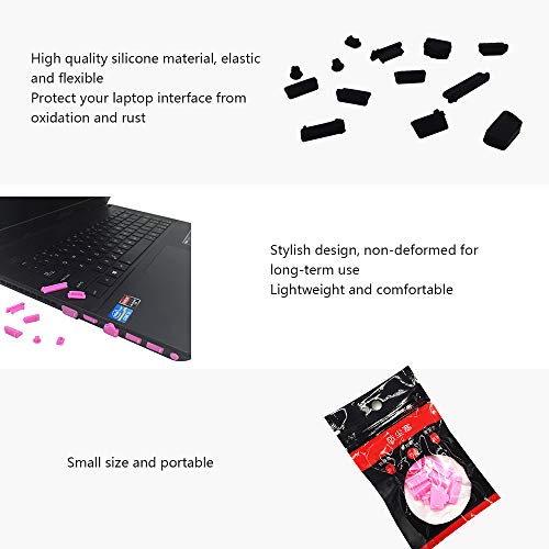 Andoer 13 unidades/conjunto de silicone antipoeira tampa tampa tampa laptop tampa poeira plug notebo