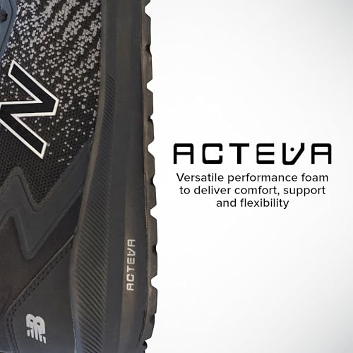 New Balance Composite Toe Safety Shoe for Men Speedware - Slip Resistant, Puncture Resistant, Electrical Hazard, Black, 7 Medium