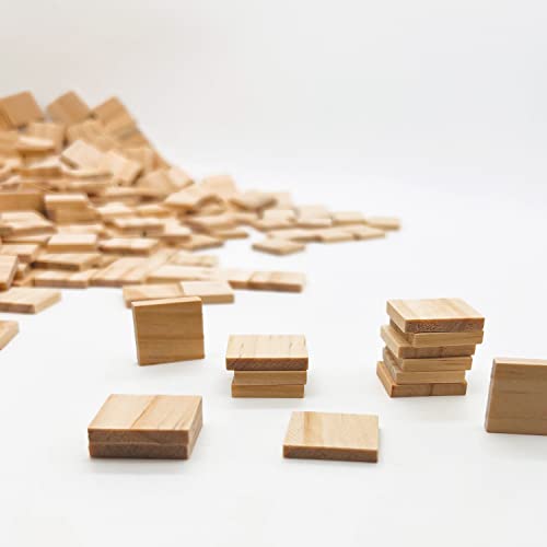 XYSMZM 300 Pcs Wood Blank Letter Tiles, Wooden Blank Scrabble Tiles for DIY Craft Supplies Decoration - Thumbnail 2