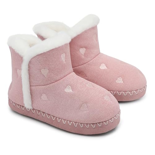 Best Girls Fancy Winter Boots: Sparkle & Warmth Guaranteed! 15 NCCB Girls Warm Winter Lightweight Boots slippers Comfy Durable Princess Ankle Boots for Big Kid Pink Size 2.5
