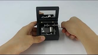 ROSIKING Black Wooden Music Box Classical Musical Boxes Christmas Birthday Valentine's Day Gifts for Lover Boy Girl Friend Plays Toreador