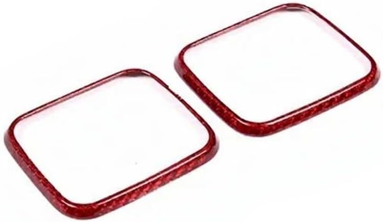Compatible for Mercedes-Benz G-Class G500, G63, G350, G400, G450 Modification of Instrument Panel Speaker Frame Carbon Fiber Sound Cover(Red Carbon fiber1)