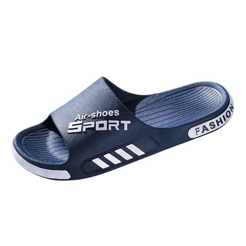 Generisch 2027 Zapatillas de estar por casa para hombre al aire libre para el baño de interior Slip cómodo par unisex slides para ropa casual, marine, 37 EU