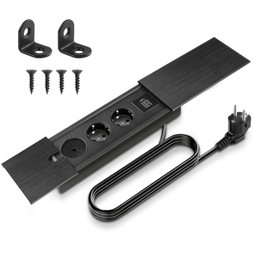 Regleta de enchufes empotrable 2 con USB