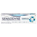 Sensodyne Sensitive Toothpaste for Sensitive Teeth, Complete Protection, 3.4 Ounce (Pack of 2)