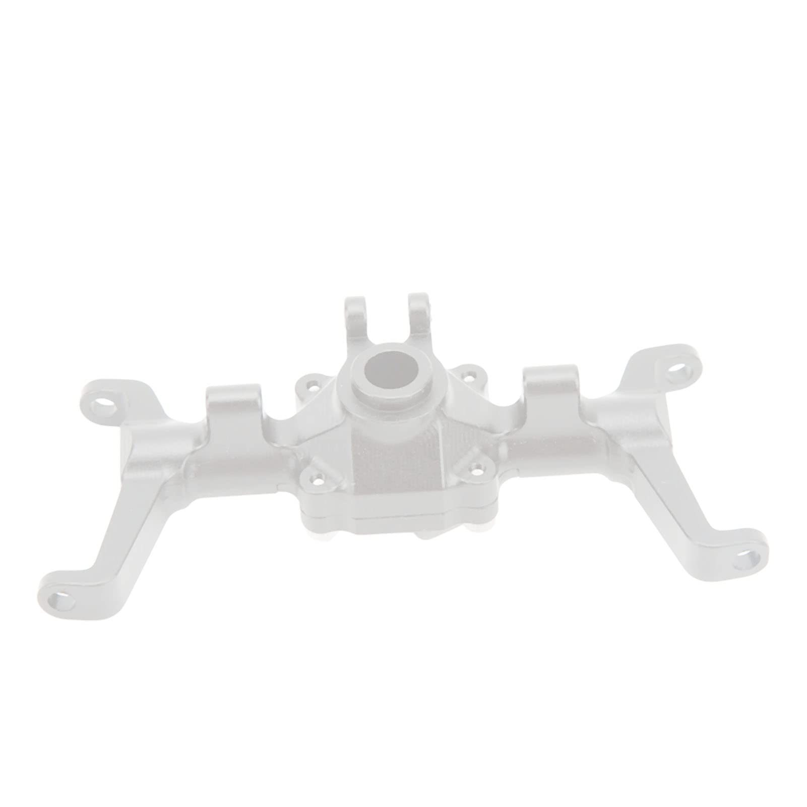 Carcasa del eje delantero CNC Tratamiento de anodizado de aleación de aluminio Proceso CNC de precisión Carcasa del eje delantero para coche FMS FCX24 1/24 RC Pieza de (Silver)